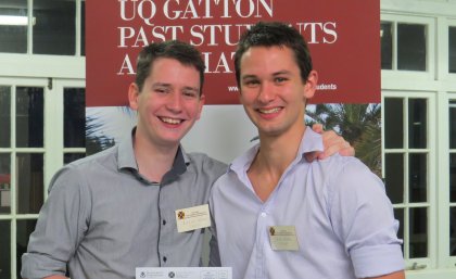 Brothers Lexus and Jahk Hughes: UQ Gatton Past Students Association Scholarship winners. Brothers Lexus and Jahk Hughes: UQ Gatton Past Students Association Scholarship winners.
